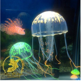 Sứa Silicon Phát Quang Dùng Để Trang Trí Bể Cá Cảnh. Thủy sinh - phụ kiện trang trí hồ cá cảnh giá tốt