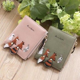 kiwi- [ Hàng Chuẩn ] (  ) Ví ngắn Hàn Quốc đuôi sóc đáng yêu TX95 ( ảnh thật ) ( ẢNH THẬT )