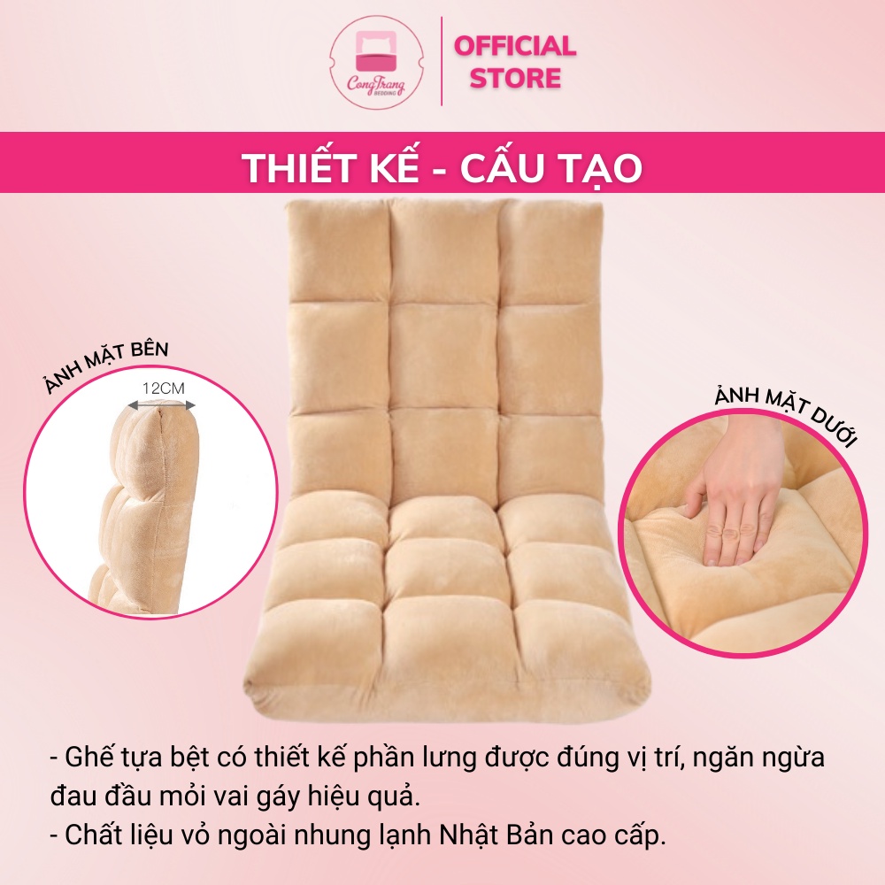 Ghế Bệt dựa lưng HOMIES Ghế Tựa Lưng Tatami kiểu nhật điều chỉnh 5 cấp độ, Chịu trọng lượng 180kg