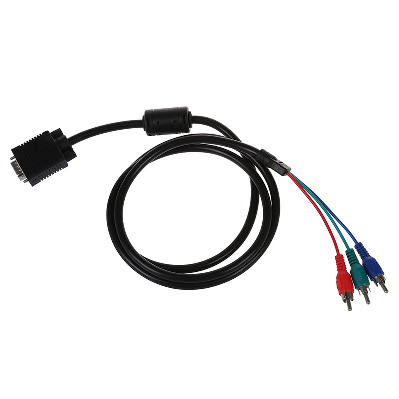 4.9ft VGA to RCA Component Cable For PC Laptop TV Monitor