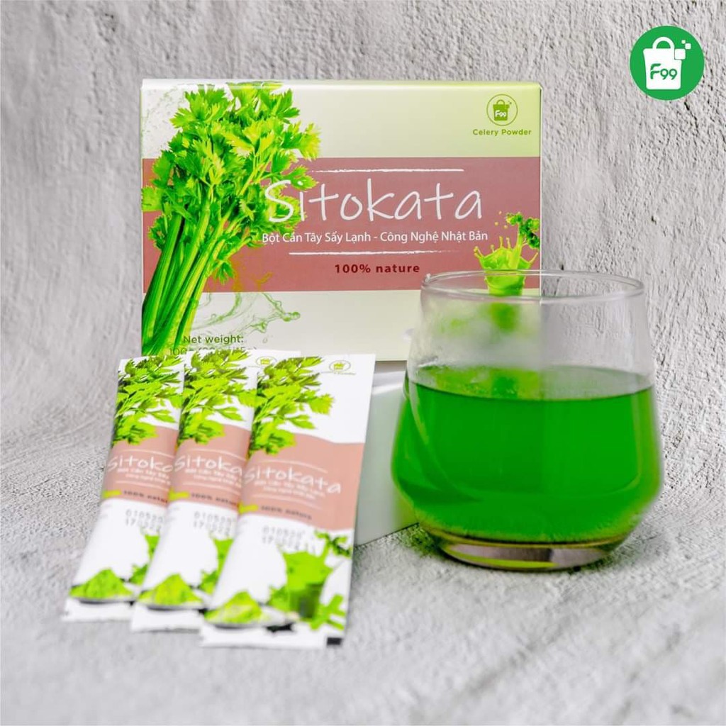 {Tặng quà} Bột cần tây Sitokata chính hãng – Hỗ trợ giảm cân, giảm mỡ máu, tăng nội tiết tố nữ (20 gói)