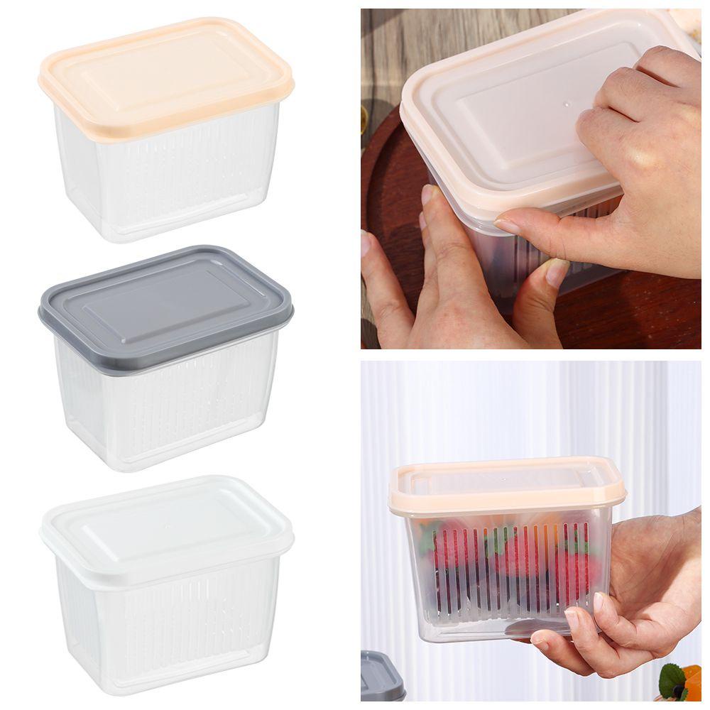 Hộp Đựng Thức Ăn Kín Khí Hình Chữ Nhật Giúp Khô Ráo