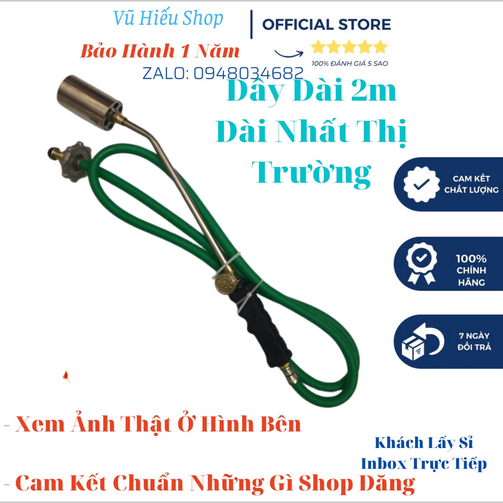 Khò Cỡ Lớn Dây Dài Sử Dụng Bình To Cao Cấp, dkinh 38mm Dây 2m Khò Gas Công NghiệpCao Cấp