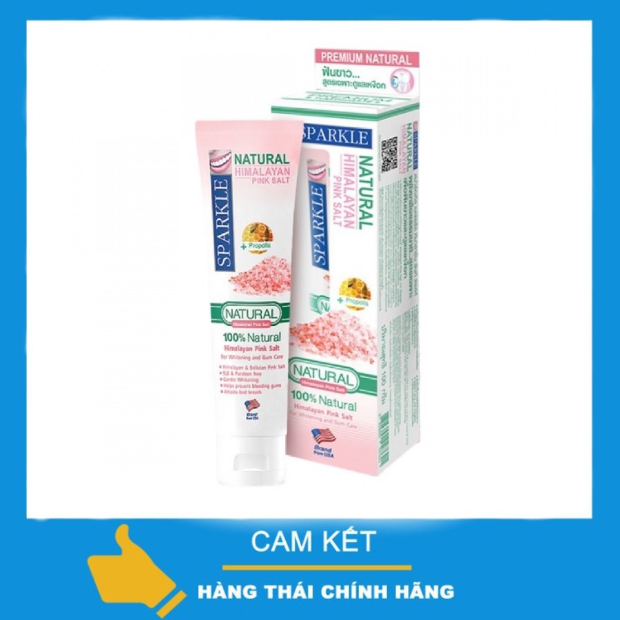 Kem Đánh Răng Bảo Vệ Nướu Sparkle Muối Hồng 100g Thái Lan [ Hàng thái chính hãng]