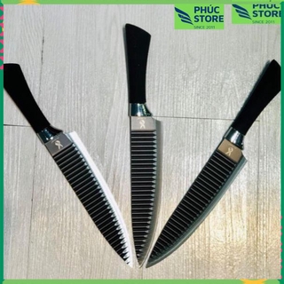 Dao thái gọt Nhật Bản đen siêu sắc, Lưỡi dao V_shap. Thép Tamahagane chế tạo kiếm Takana. Đồ dùng phòng bếp