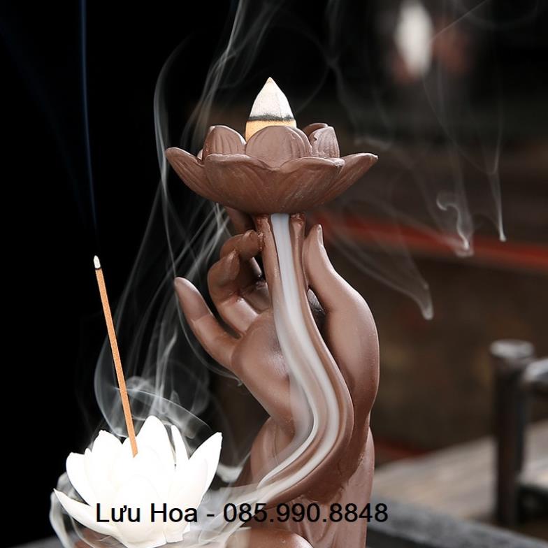 Giao Nhanh Trầm hương khói ngược Bàn Tay Phật 1, Thác khói trầm hương cao cấp, tiểu cảnh - Nhà cửa thơm tho, sạch sẽ