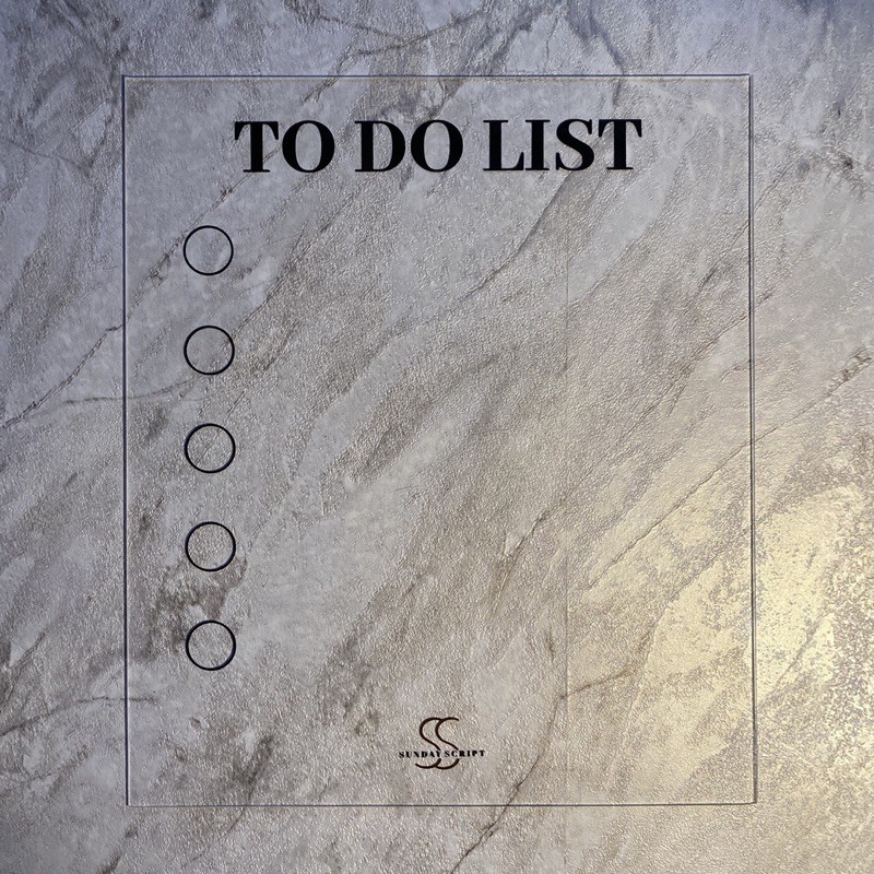 (hàng Mới Về) Son Môi Chất Liệu Acrylic "to Do List" Có Size Lớn