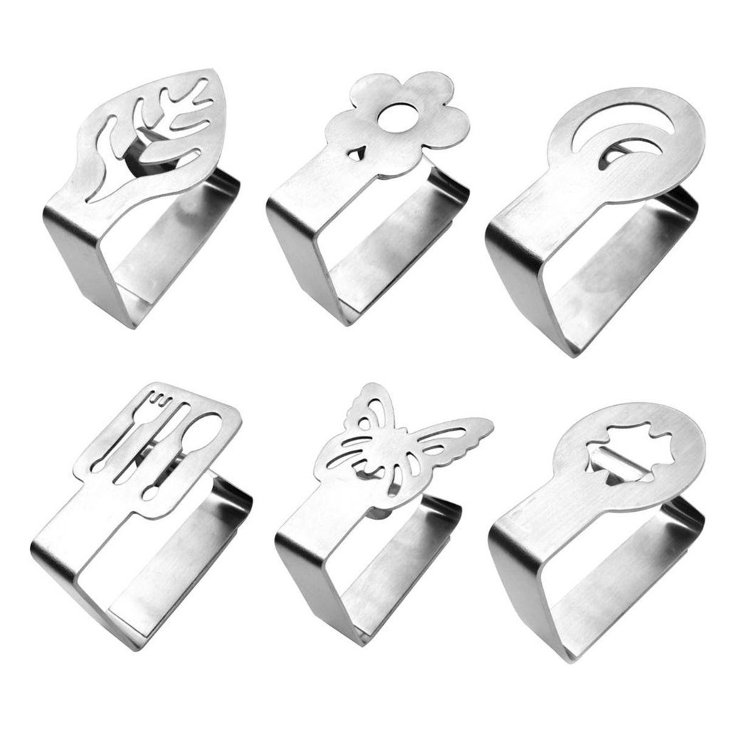 Giá Đỡ Khăn Trải Bàn Ổn Định Bằng Thép Không Gỉ Hình Hoa Lá / Bướm