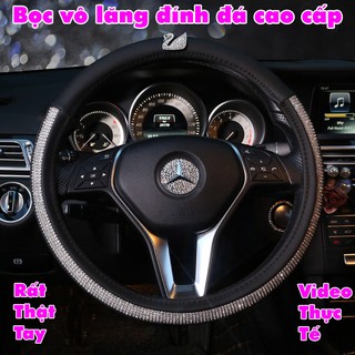 Bọc Vô Lăng Đính Đá Cao Cấp Cho Vô Lăng 38cm [Loại Mới Nhất], Cầm Rất Thật Tay [Đảm Bảo Hài Lòng]