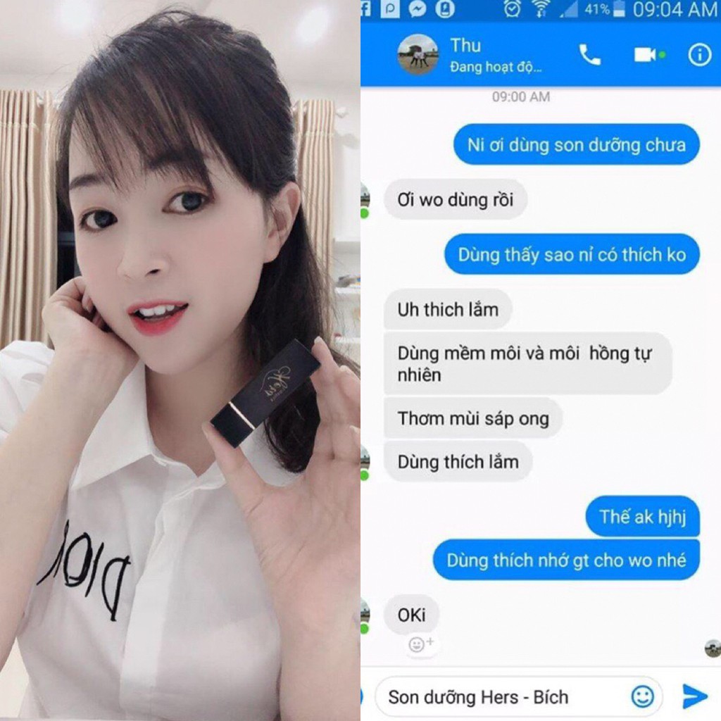 Son Dưỡng Môi Có Màu Không Thâm Làm Hồng Môi Son Dưỡng Hers Dưỡng Ẩm Chống Nắng Không Nứt Nẻ Bong Tróc