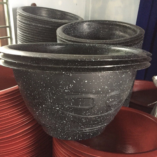 Chậu nhựa trồng cây đen giả đá T38  - Shop Chậu Cảnh