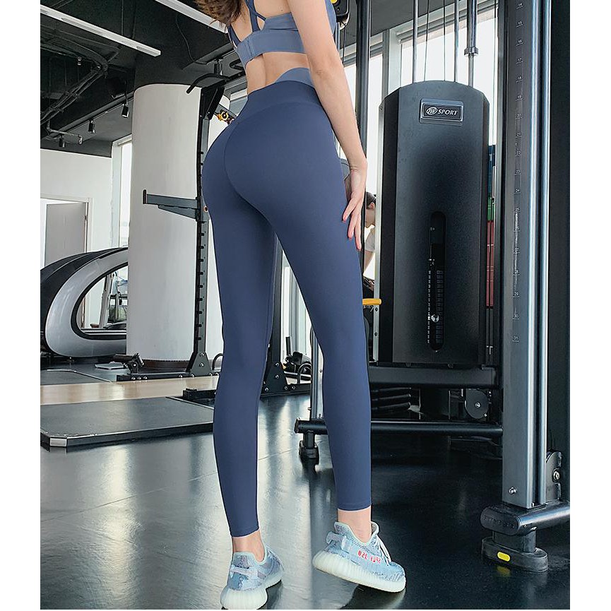 Quần Legging Tập Gym Nữ ❤️𝑯𝑨̀𝑵𝑮 𝑿𝑰̣𝑵❤️ Poly Trơn Co Giãn Gen Bụng Thể Thao Nữ GYMSTORE 3419