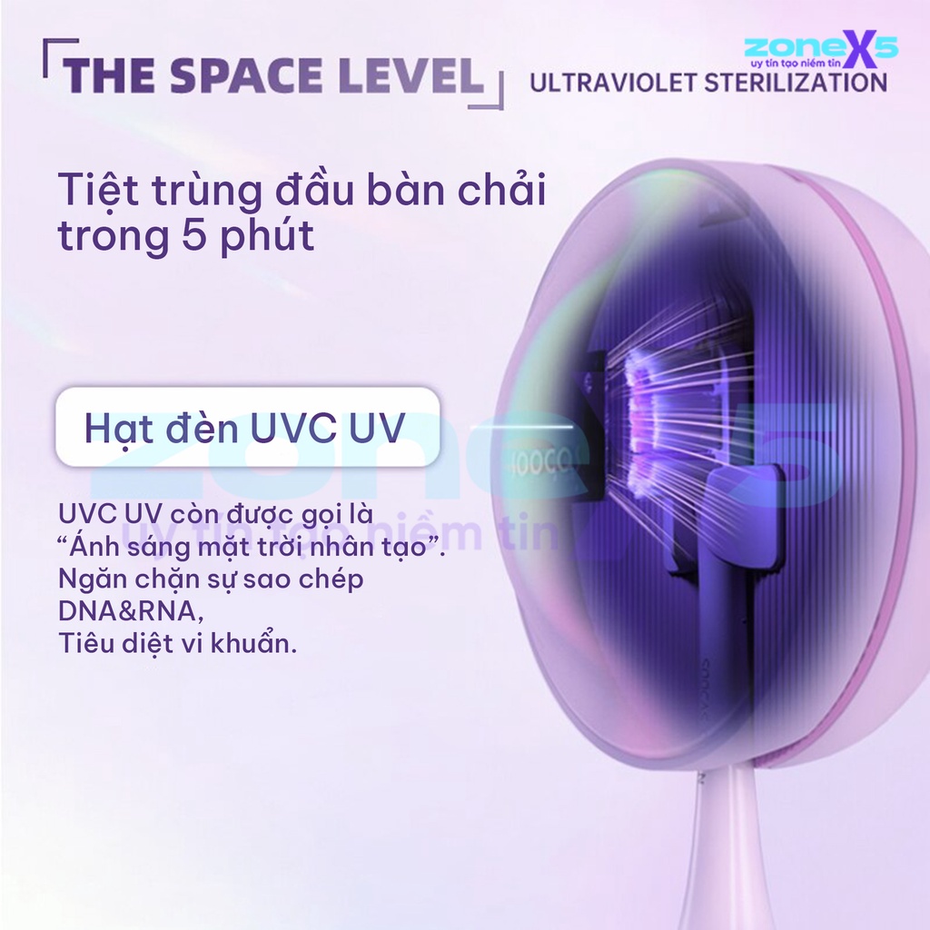 Bài chải đánh răng điện diệt khuẩn cao cấp Soocas X3 Pro - Pin 6 tháng, tích hợp đèn UV khử khuẩn - Bàn chải điện Xiaomi