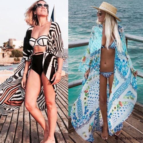Áo choàng Bikini chất Chiffon thiết kế thanh lịch cho phái nữ