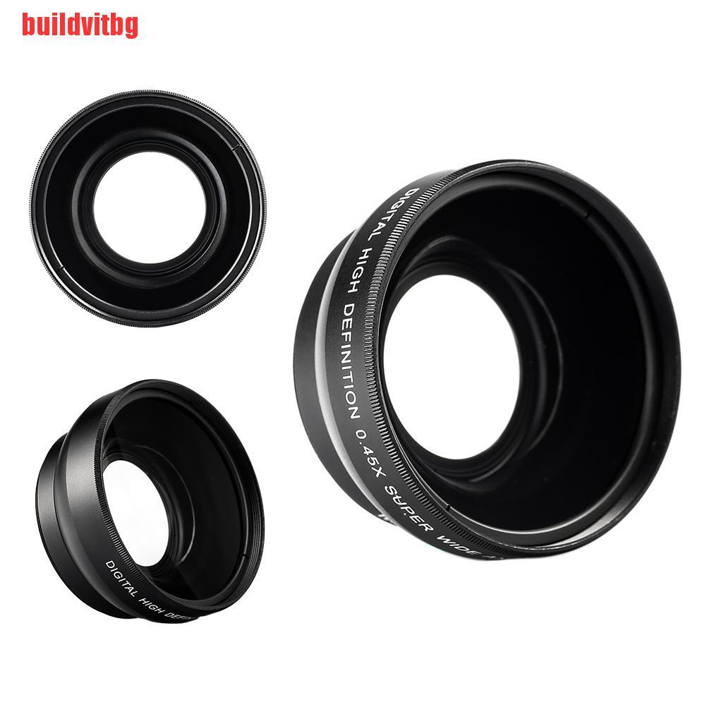 {buildvitbg}52mm Digital HD 0.45X Super Wide Angle Macro Lens for Canon Nikon Sony Pentax GVQ