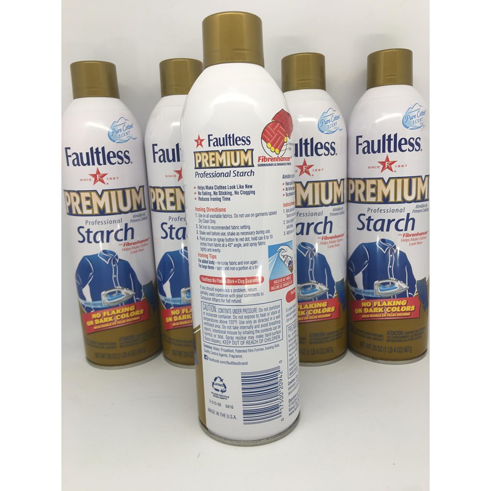 FAULTLESS PREMIUM STARCH – NƯỚC XỊT LÀ ỦI VÀ LÀM MỚI QUẦN ÁO CAO CẤP