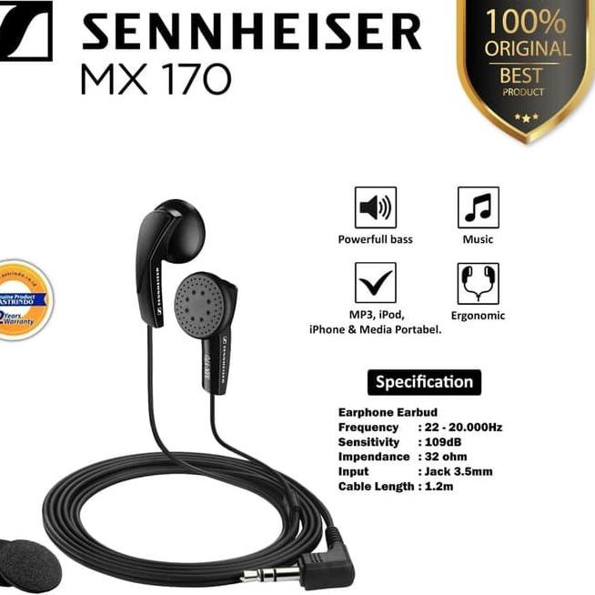 Tai Nghe Nhét Tai Sennheiser Mx170: Sennheiser Mx170 Chất Lượng Cao