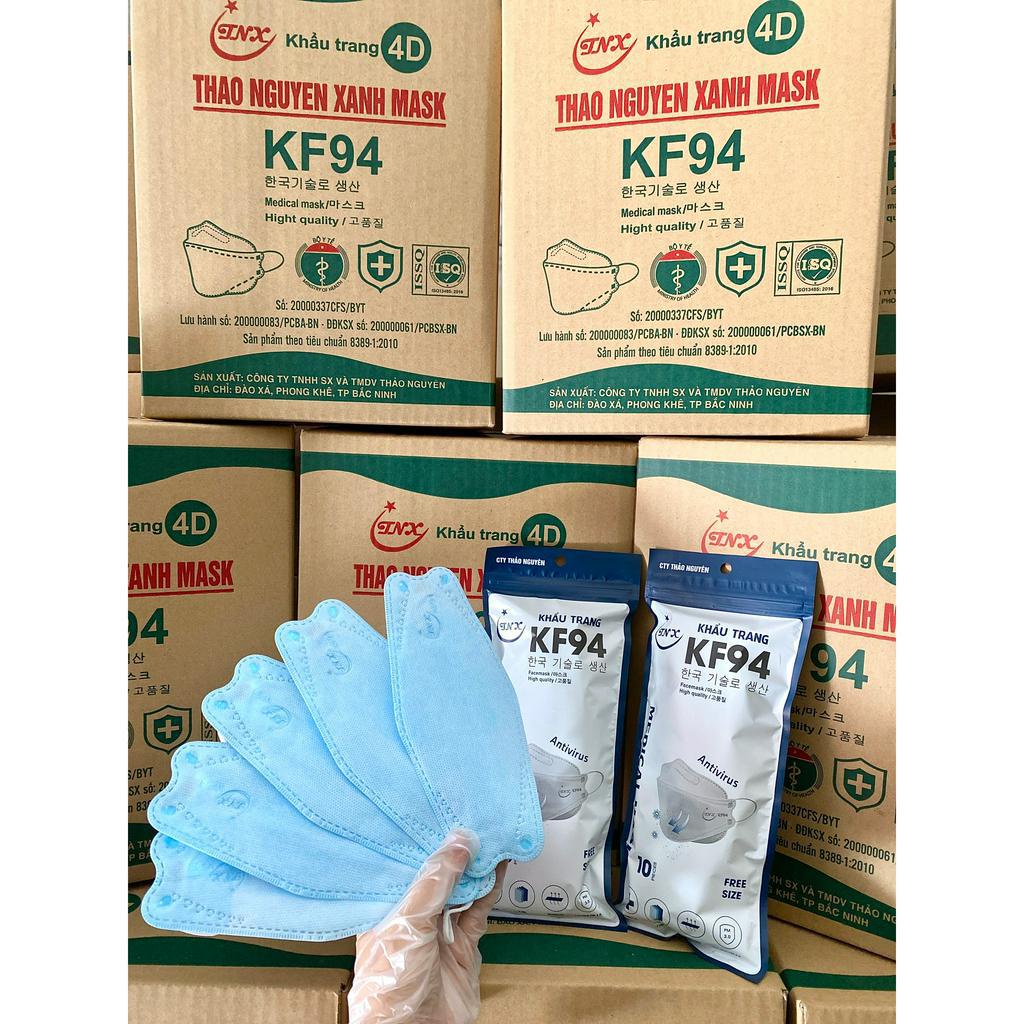 Free Ship - 1 Thùng 300 Cái Khẩu trang 4D KF94 TN MASK Hàn Quốc chống bụi mịn và kháng khuẩn