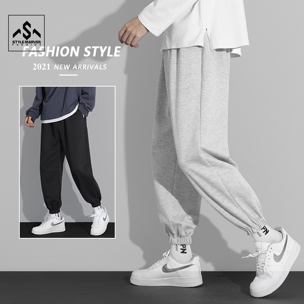 Quần jogger nỉ nam STYLE MARVEN chất thun da cá thoáng mát - QUAN SM002C2