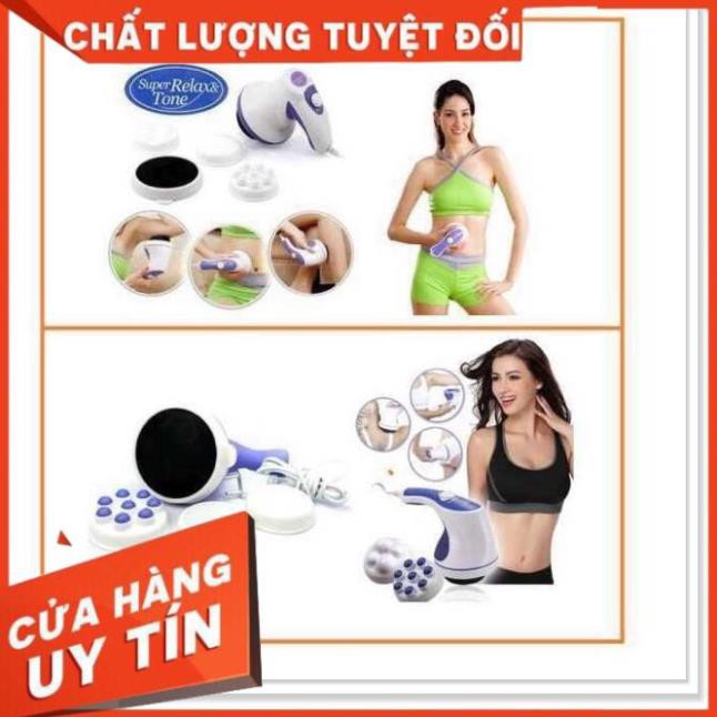 MÁY MASSAGE TOÀN THÂN,  MÁY ĐÁNH TAN MỠ BỤNG CẦM TAY RELAX Tặng kèm đầu massage - Hàng chuẩn loại 1