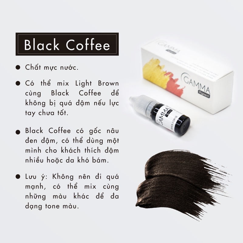 Mực chân mày gamma, mực nước phun sợi chân mày