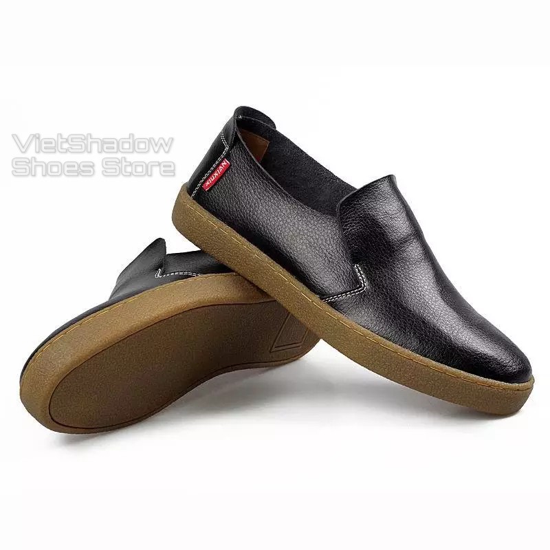 Giày slip on da nam - Giày lười nam da bò - 3 màu (đen), (nâu) và (xanh) - Mã sản phẩm 912