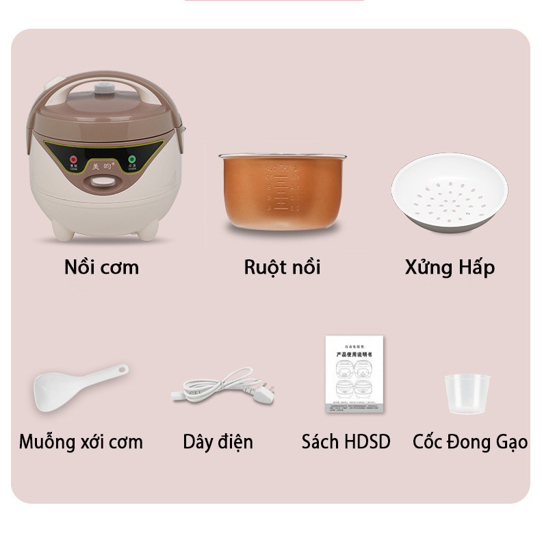 Nồi Cơm Điện Mini Đa Năng MEIYUN 2L/3L/5L Hàng Nội Địa Cao Cấp Phù Hợp Cho 2-6 Người