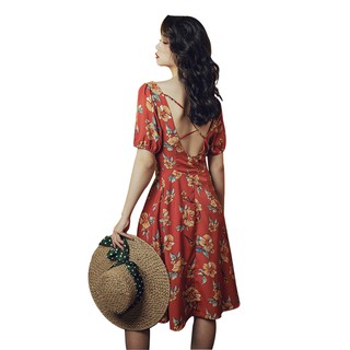 (Xả Hàng) Đầm maxi đi biển hở lưng kém ảnh thật