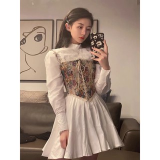 Đai Corset hot trend TIKTOK mix váy sơmi ulzzang dáng xoè 2021 KEM 2 ẢNH THẬT CUỐI