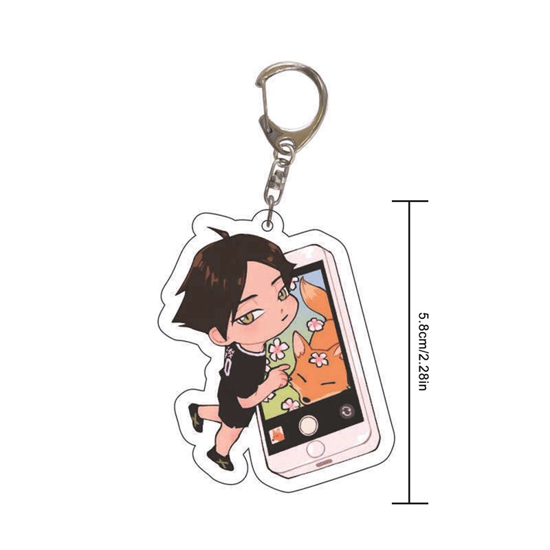 Tmdbyx Móc khóa acrylic họa tiết Haikyuu xinh xắn