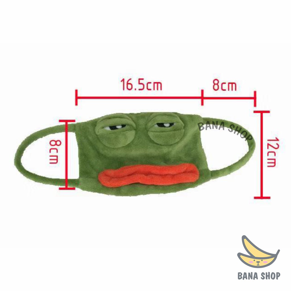 Khẩu trang bịt mặt cosplay hình ếch xanh Pepe siêu bựa cho vozer