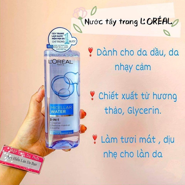 Nước Tẩy Trang Sạch Sâu L’oreal Deep Cleansing 400Ml