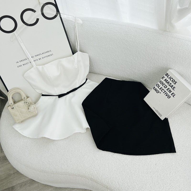 SET 2S PELUM TRẮNG XOÈ + CV ĐEN