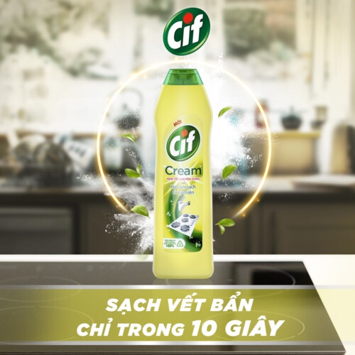 Kem tẩy đa năng nhà bếp CIF vàng - chai 690g