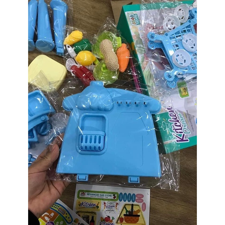 Đồ chơi nhà bếp trẻ em,  KÈM XE ĐỂ ĐỒ