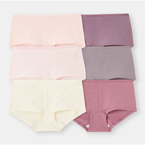 [FREESHIP] (Nhiều mẫu) Quần lót Boxer Cotton nữ GU set/6cái- Hàng nội địa Nhật