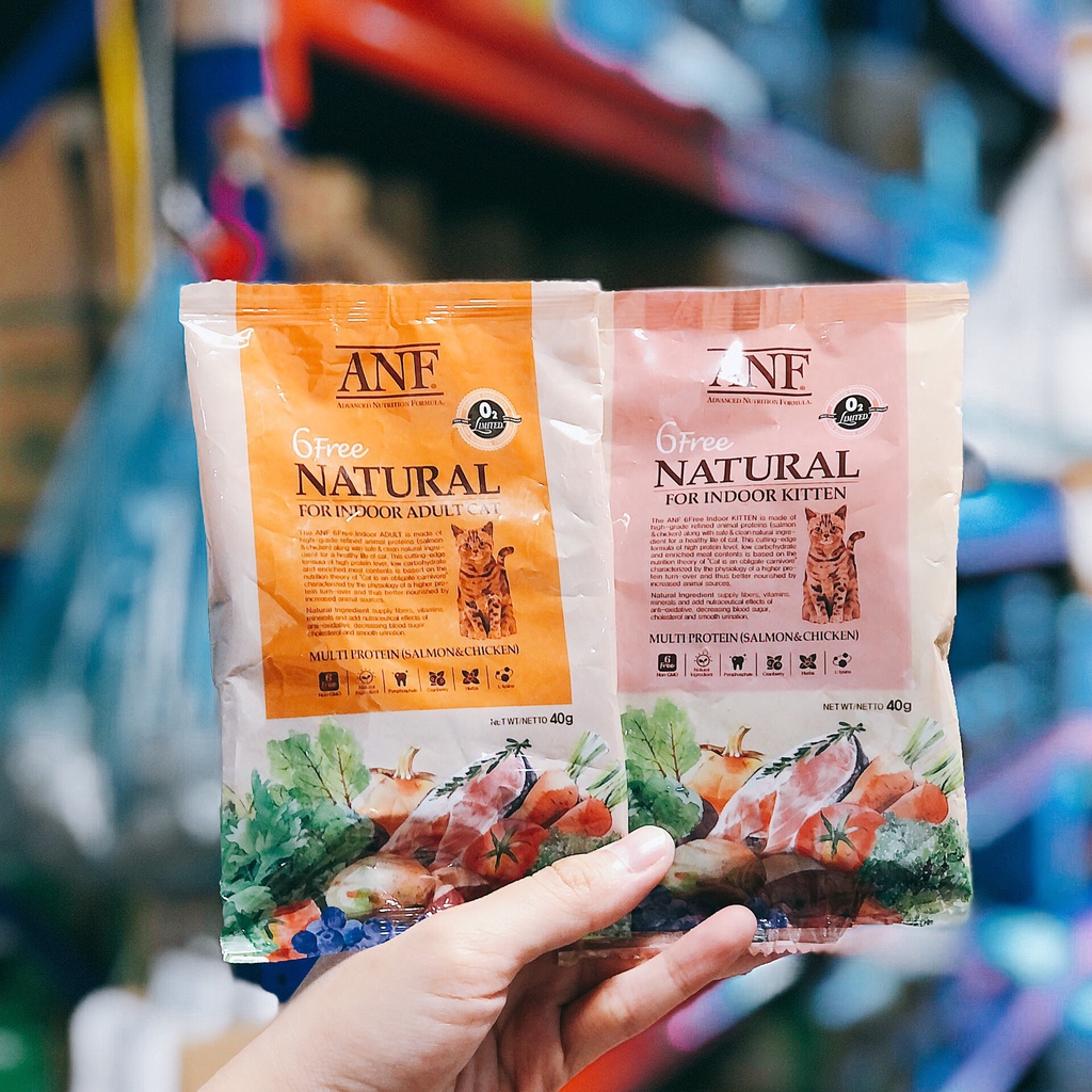 40gr - Hạt ANF cho Mèo con và Mèo trưởng thành - Thức ăn hạt hữu cơ cho Mèo thành phần từ Gà &amp; Cá