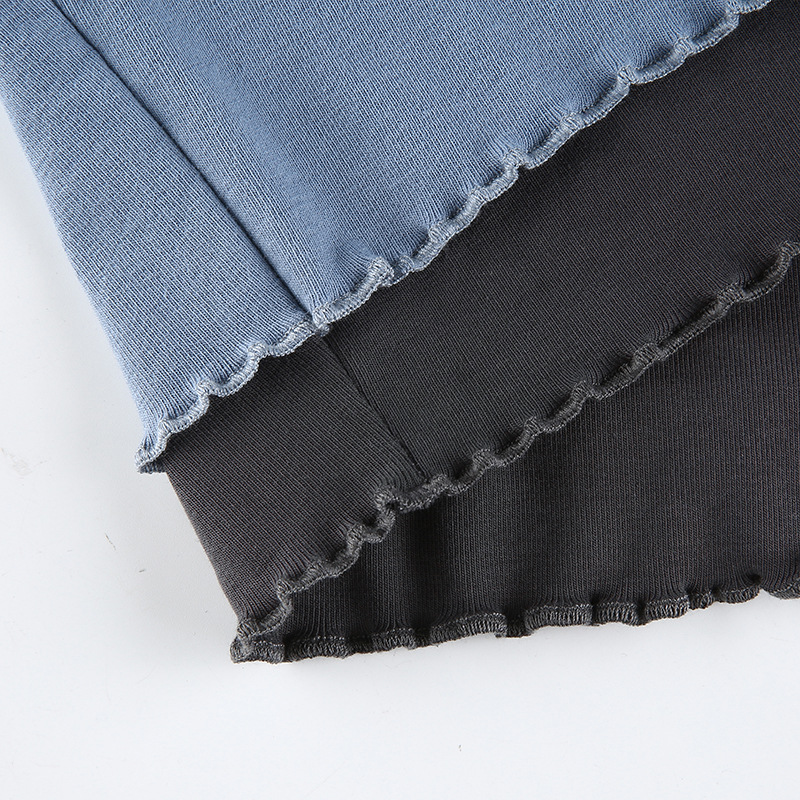 Áo thun dáng ôm tay dài in chữ kiểu dáng thời trang Modou