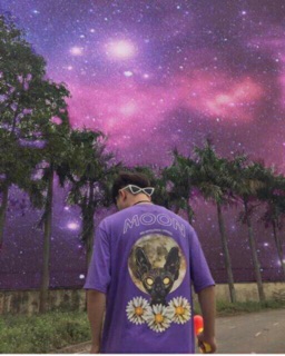 💭Áo Thun Form Rộng Moon Tím