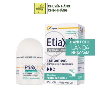 Lăn Khử Mùi Và Mồ Hôi Dành Cho Da Nhạy Cảm Etiaxil Detranspirant Aisselles Peaux Sensible 15ml