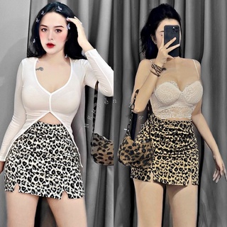Chân Váy Chữ A Họa Tiết Da Báo Dáng Ôm Body Phù Hợp Với Tất Cả Các Mùa Thường Ngày
