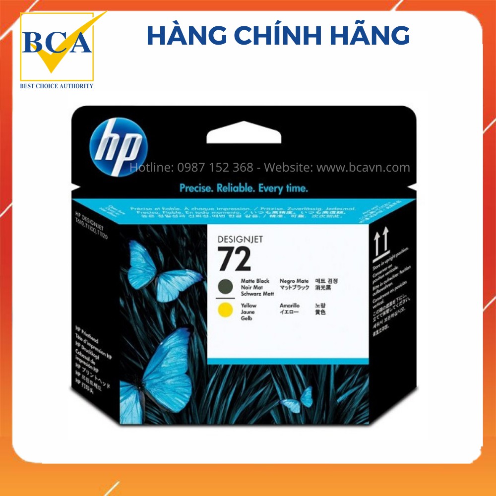 Đầu In HP 72 Matte Black and Yellow DesignJet Printhead