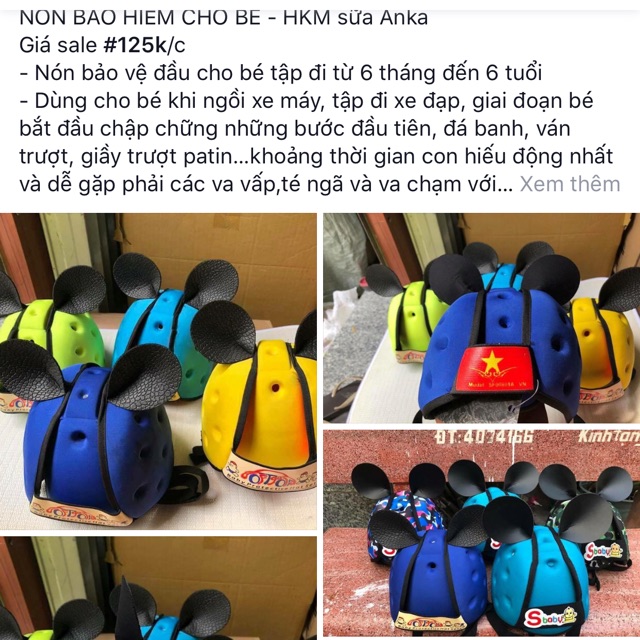 Nón bảo hiểm cho bé