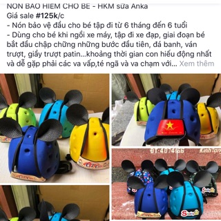 Nón bảo hiểm cho bé