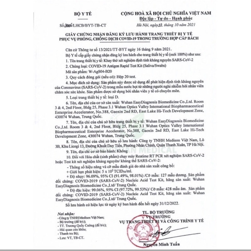 Bộ Test COVIDD-19 Nhanh Kháng Nguyên Tại Nhà - Bộ Test Nước Bọt Antigen, Công Nghệ Đức Độ Chính xác cực cao