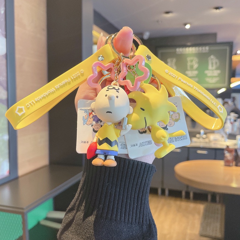 Móc Khóa Gắn Búp Bê Hoạt Hình Snoopy Charlie Brown Tinh Tế Đáng Yêu