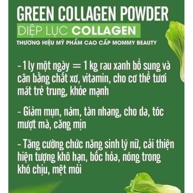 Diệp Lục Collagen chính hãng ( TẶNG BÌNH NƯỚC ) đẹp Da, tri mun,mờ thâm nám, bổ sung rau xanh | BigBuy360 - bigbuy360.vn