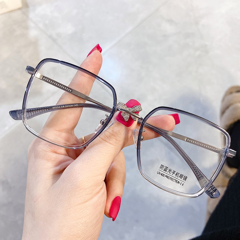 Mắt Kính Gọng Vuông Màu Xanh Dương Thời Trang Cho Nam Nữjz2254 | BigBuy360 - bigbuy360.vn