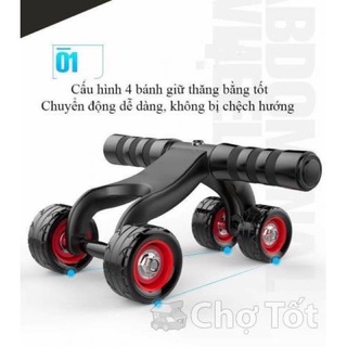 Con lăn 4 bánh tập bụng