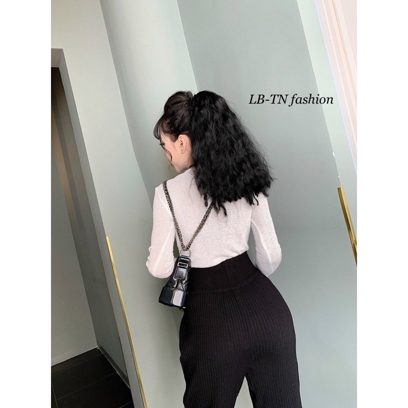 Quần len cạp bản to siêu chuất